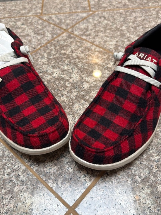 Ariat HIlo red buffalo flannel new in box 10.5 main image 8